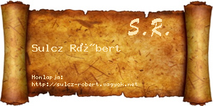 Sulcz Róbert névjegykártya