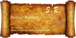 Sulcz Róbert névjegykártya