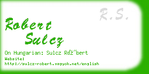 robert sulcz business card
